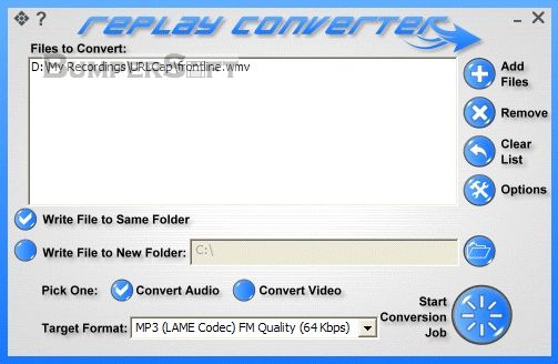 Replay Converter Screenshot