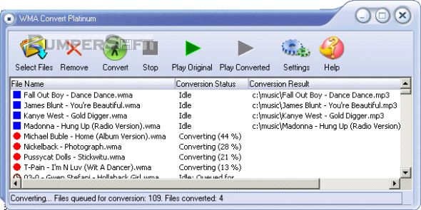 WMA Convert Platinum Screenshot