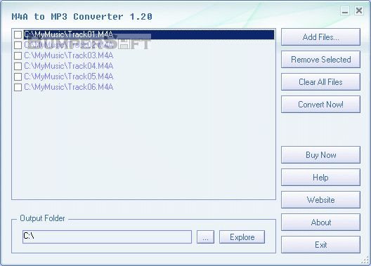 M4A to MP3 Converter Screenshot
