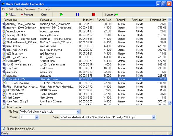 River Past Audio Converter Screenshot