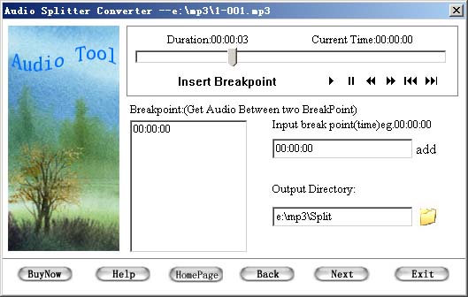 Audio Splitter Convertor Screenshot