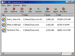 MP3 to WAV Converter Screenshot
