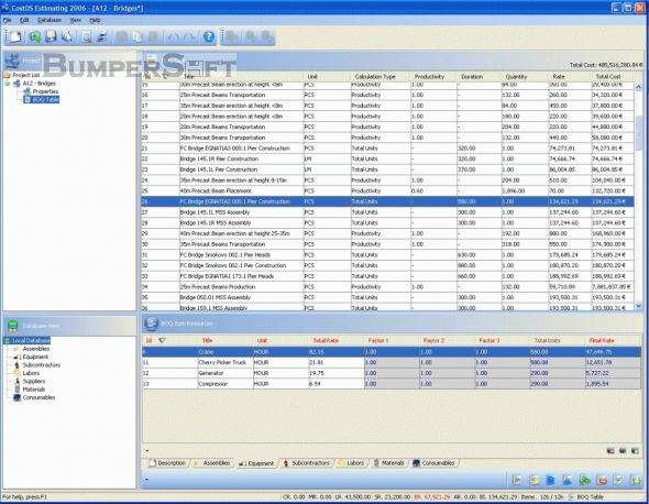 CostOS Estimating Standard Edition Screenshot