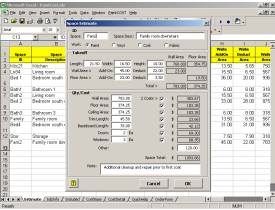 PaintCOST Estimator for Excel Screenshot