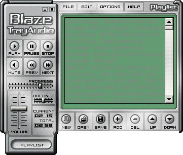 Blaze TrayAudio Screenshot