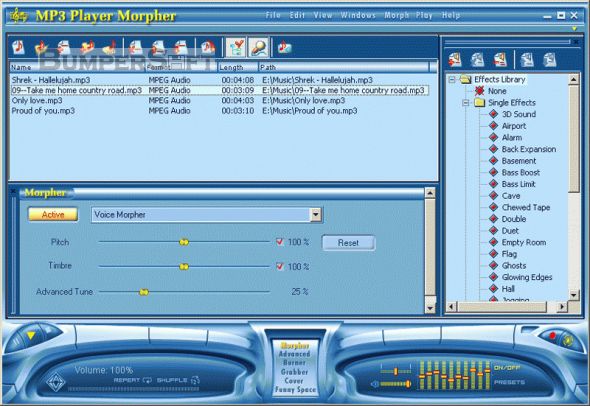 MP3 Player Morpher Screenshot