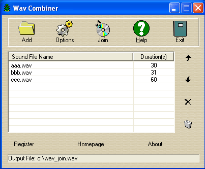 Wav Combiner Screenshot