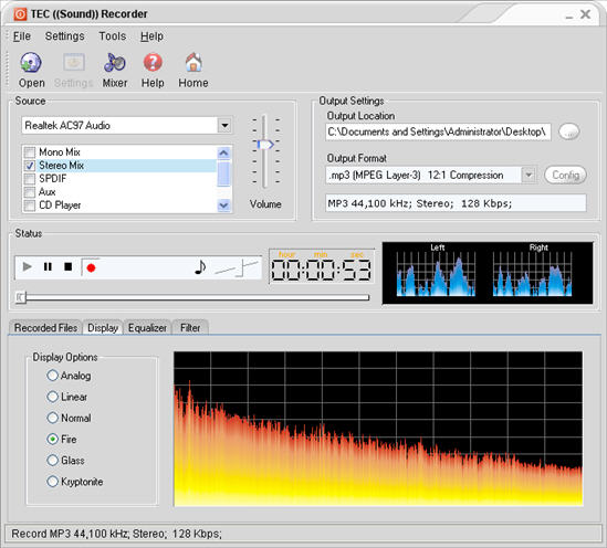TEC Sound Recorder Screenshot