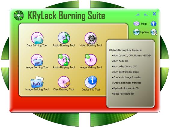 KRyLack Burning Suite Screenshot