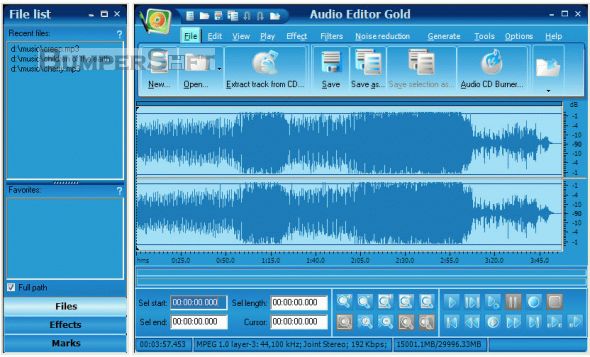 Audio Editor Gold Screenshot