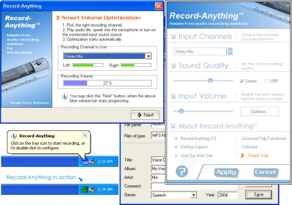 Mini Recorder 2004 Screenshot