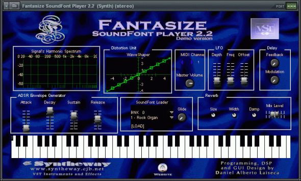 Fantasize Soundfont Player VSTi Screenshot