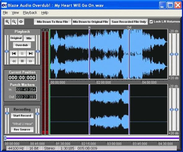 Blaze Audio Overdub! Screenshot