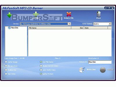 McFunSoft MP3 CD Burner Screenshot
