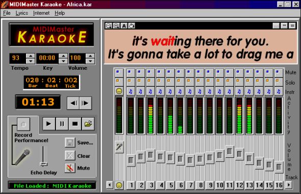 MIDIMaster Karaoke Screenshot