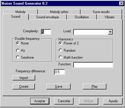 Noiser Sound Generator Screenshot