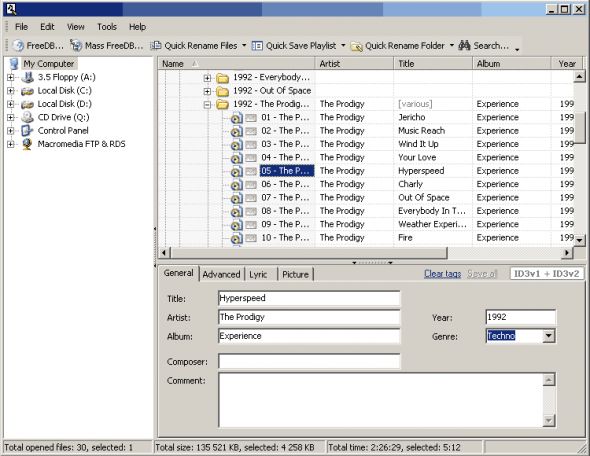 MP3 Tag Editor Screenshot