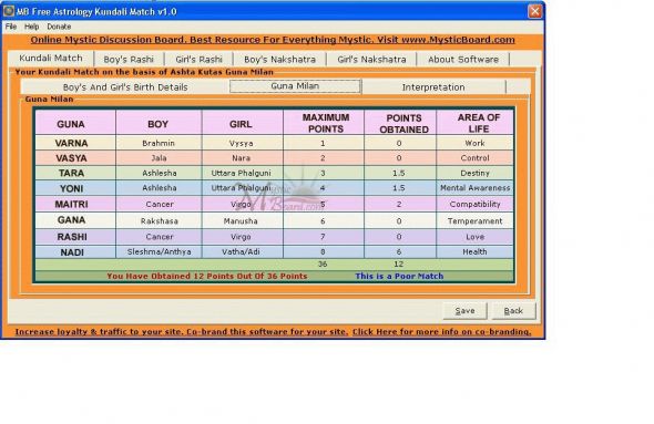 MB Free Astrology Kundali Match Screenshot
