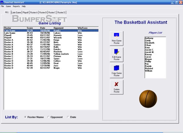 Basketball Assistant Screenshot