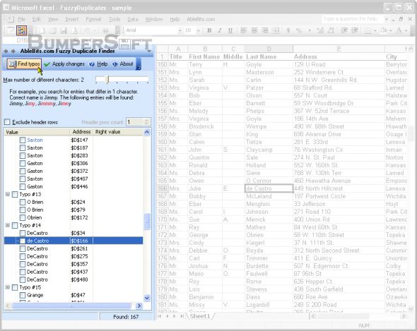 Fuzzy Duplicates Finder for Excel Screenshot