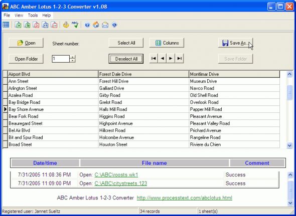 ABC Amber Lotus 1-2-3 Converter Screenshot