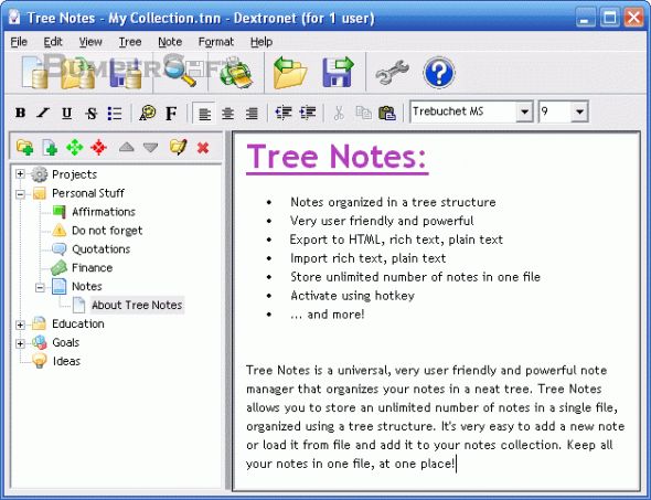 Tree Notes Screenshot