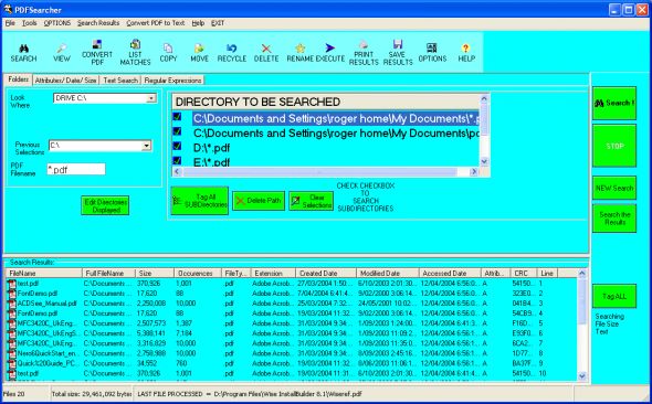 PDF Searcher Screenshot