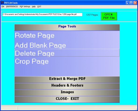 PDF Edit Tools Screenshot
