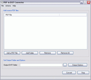 PDF to DXF Converter Screenshot