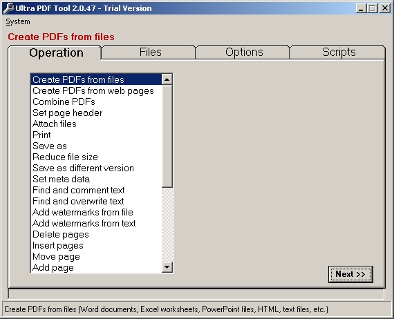 Ultra PDF Tool Screenshot