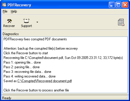 Recovery for PDF Screenshot