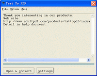 Text To PDF COM/SDK Screenshot