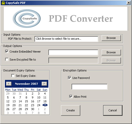 Copysafe PDF Converter Screenshot