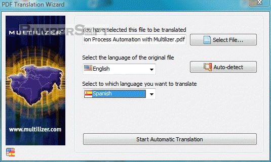 Multilizer PDF Translator Screenshot