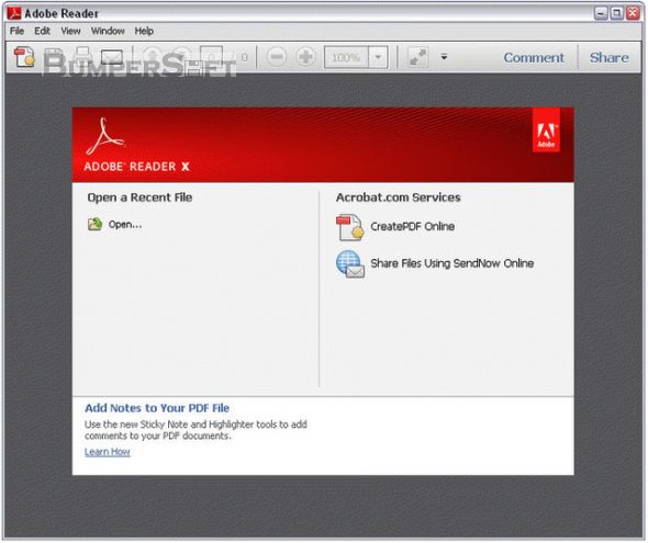 Adobe Reader X Screenshot