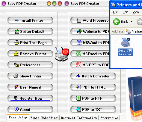 Easy PDF Creator Screenshot
