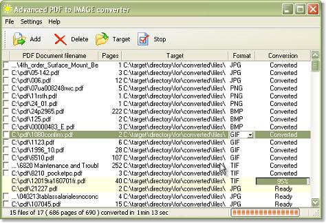 Advanced PDF to JPG converter Screenshot