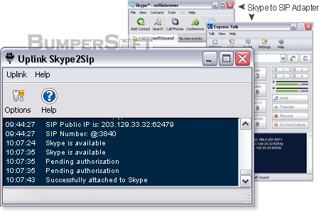 Uplink Skype2Sip Screenshot