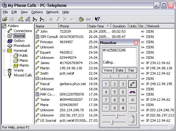 PC-Telephone Screenshot
