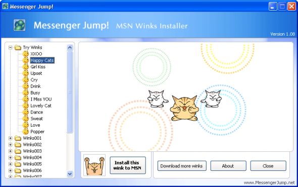Messenger Jump! for MSN Winks Screenshot