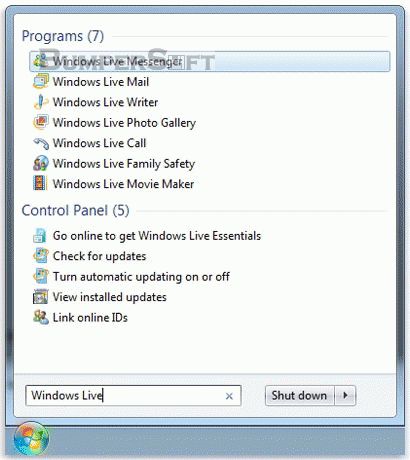 Windows Live Essentials Screenshot