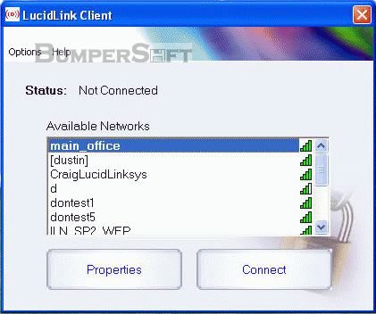 LucidLink Wireless Client Screenshot