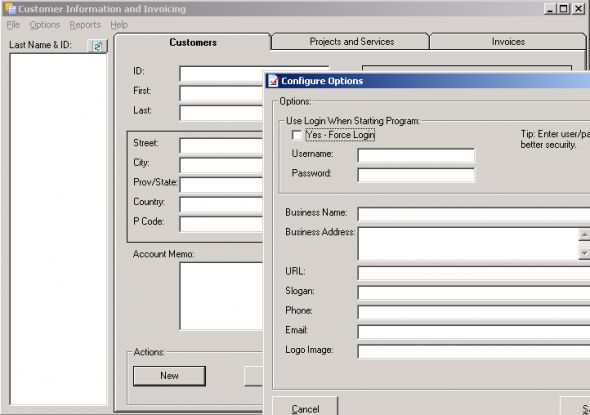 Basic Invoicing Screenshot