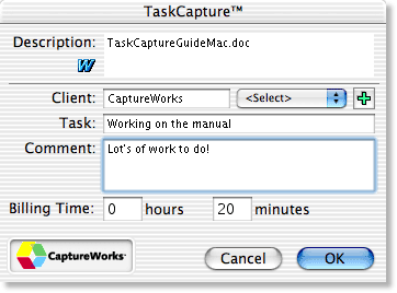 TaskCapture Screenshot