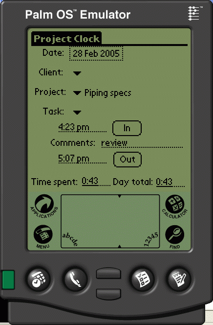 Project Clock Palm Screenshot