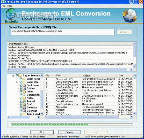 Enstella Systems Exchange To Eml Conversion Screenshot