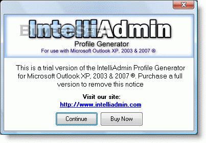 IntelliAdmin Profile Generator Screenshot