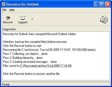 Recovery for Outlook Screenshot