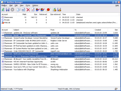 EF Mailbox Manager Screenshot