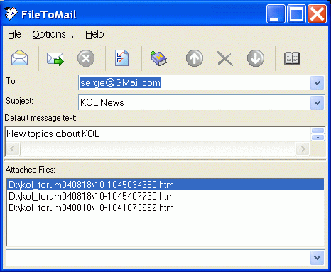 FileToMail (Pro) Screenshot